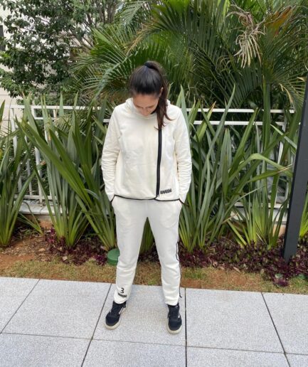 Calça Feminina Moletom Offwhite