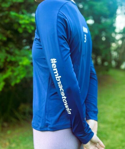 Camiseta Feminina Manga Longa Stamp Azul Marinho