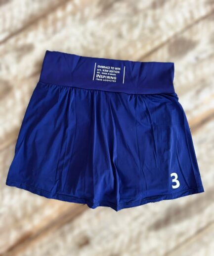 Saia Stamp Reta Azul Marinho